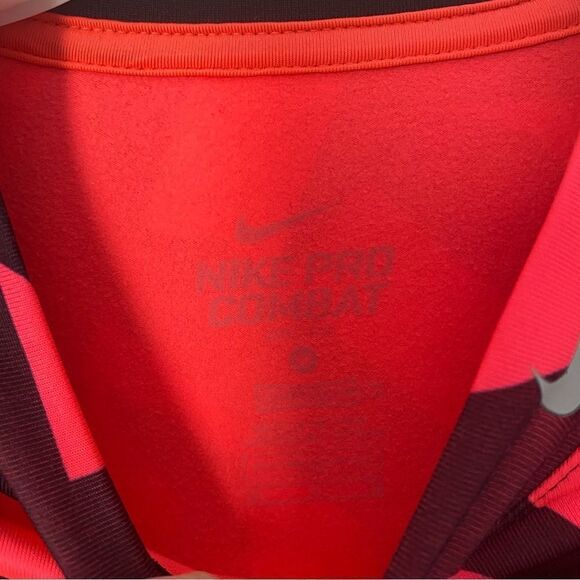 Nike Pro Combat Dri-Fit Compression Top Big Girls/Kids Size Medium Pink Black - Picture 2 of 3
